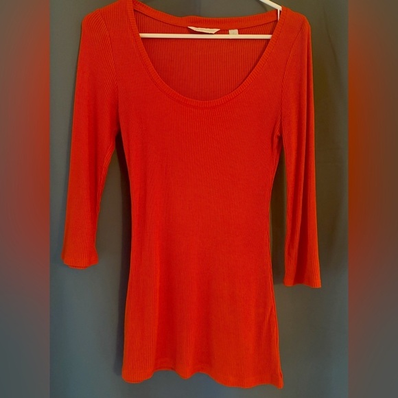 New York & Company Tops - ✨ New York & Company Ribbed Tee – Orange | XS ✨